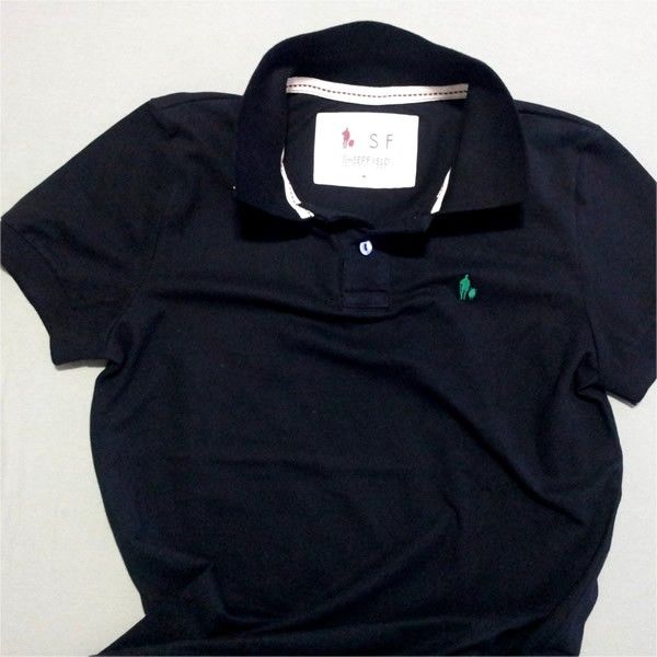 5202 - Camiseta pólo masculina slim 100% algodão
